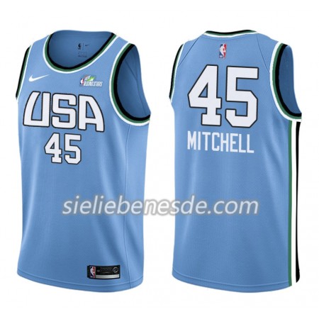 Herren NBA Utah Jazz Trikot Donovan Mitchell 45 Nike 2019 Rising Star Swingman